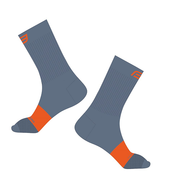 ponožky FORCE NOBLE, šedo-oranžové