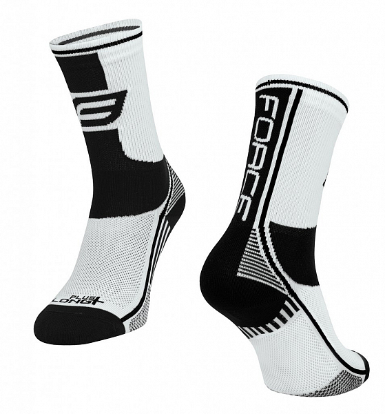 ponožky F LONG PLUS, bílo-černé S-M/36-41