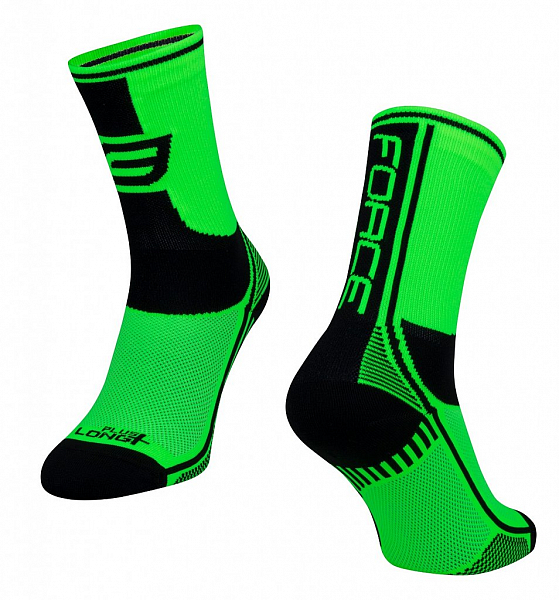 ponožky F LONG PLUS, zeleno-černo-bílé S-M/36-41