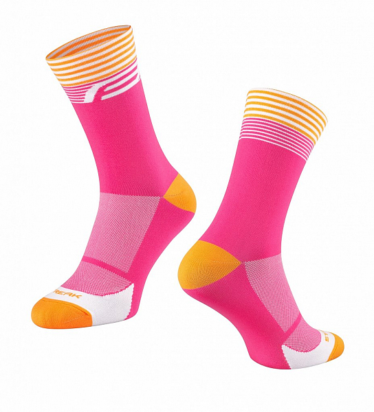 ponožky FORCE STREAK, růžovo-oranžové