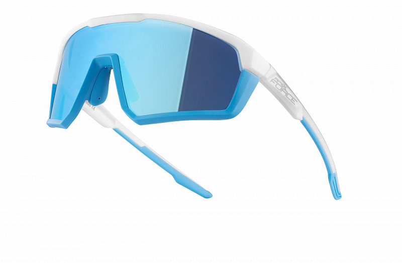 brýle FORCE APEX, bílo-šedé, modré zrcadlové skla