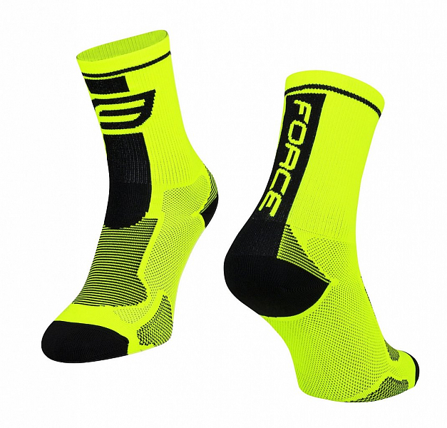 ponožky F LONG, fluo-černé XS/30-35