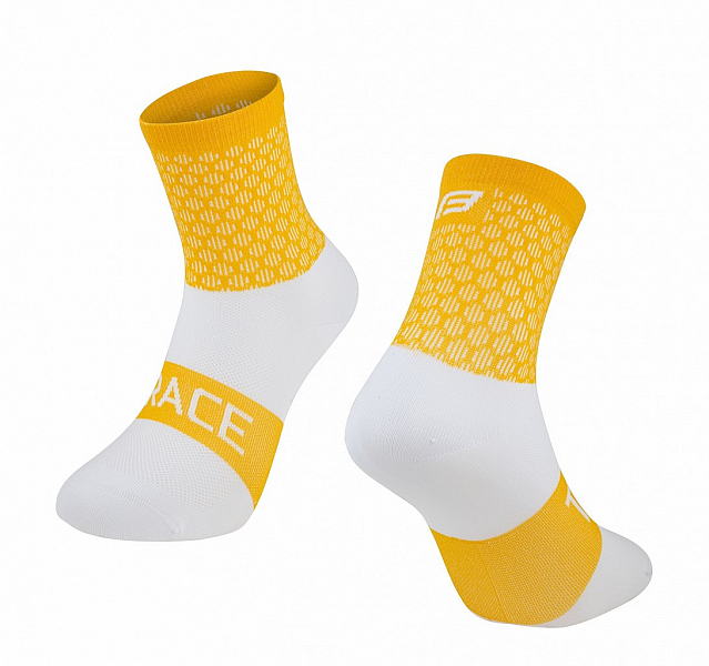 ponožky FORCE TRACE, žluto-bílé