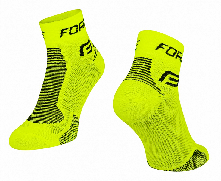 ponožky FORCE 1, fluo-černé XS/30-35