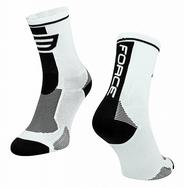 ponožky F LONG, bílo-černé S-M/36-41