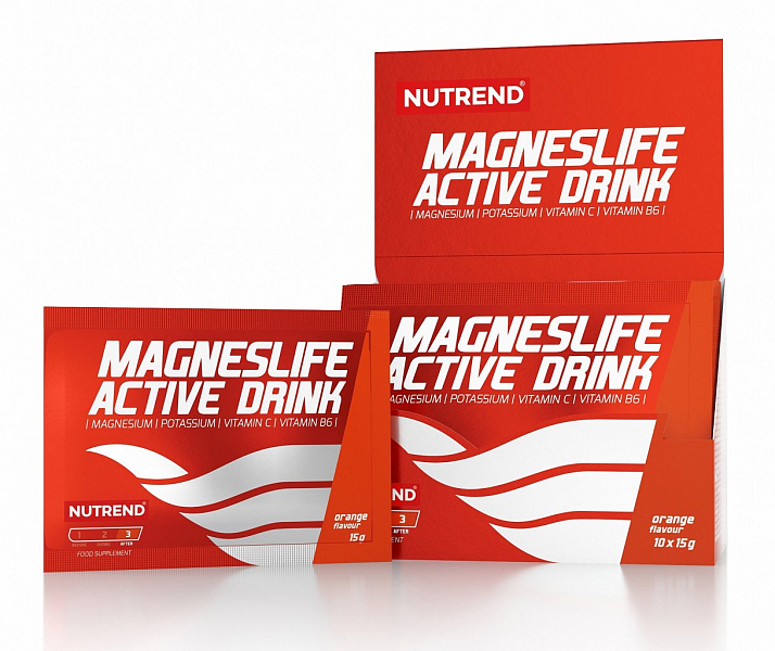 MAGNESLIFE ACTIVE DRINK, 10x 15 g, pomeranč